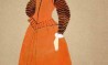 Figurino do personagem Hortigosa. Desenho em guache e nanquim sobre papel (31,5 x 21,9 cm). Atuou no papel a atriz Zilka Salaberry. Cedoc-Funarte