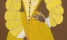 Figurino da personagem Dona Laurença. Desenho em guache sobre papel (101 x 34 cm). Atuou no papel a atriz Fernanda Montenegro. Cedoc-Funarte