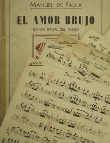 Partitura impressa de “El Amor Brujo”, parte da “Danza Ritual Del Fuego”, da revista Eu quero sassaricá, de 1951